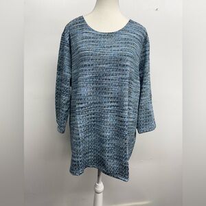 Blue Textured Women's Tunic